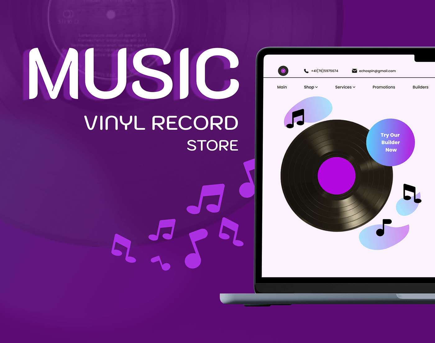 vinyl store Webdesign Web Design  commerce Shopping music checkout Creativity site web