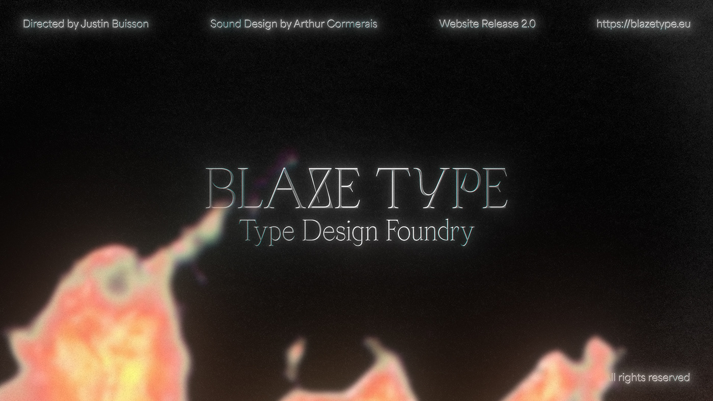 3d animation Advertising  art direction  Blaze Type JUSTIN BUISSON motion design teaser type foundry typography   Website