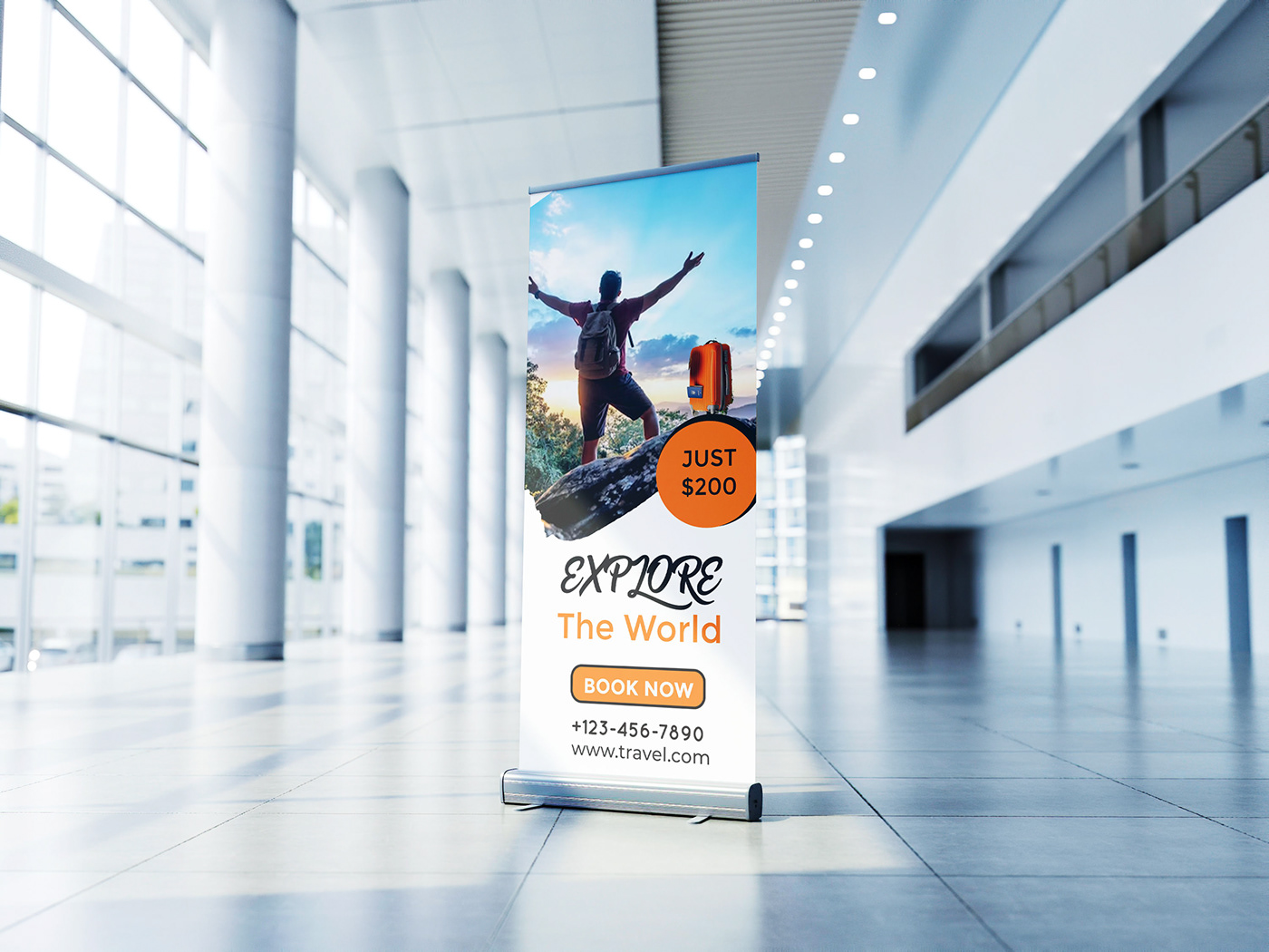 Standee Travel roll-up banner Advertising  travel Stand Banner
