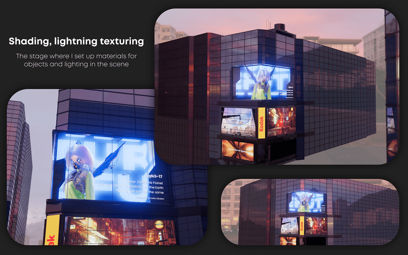 3D advertisement Advertising  animation  billboard CGI Naked eye 3D Outdoor Render vfx