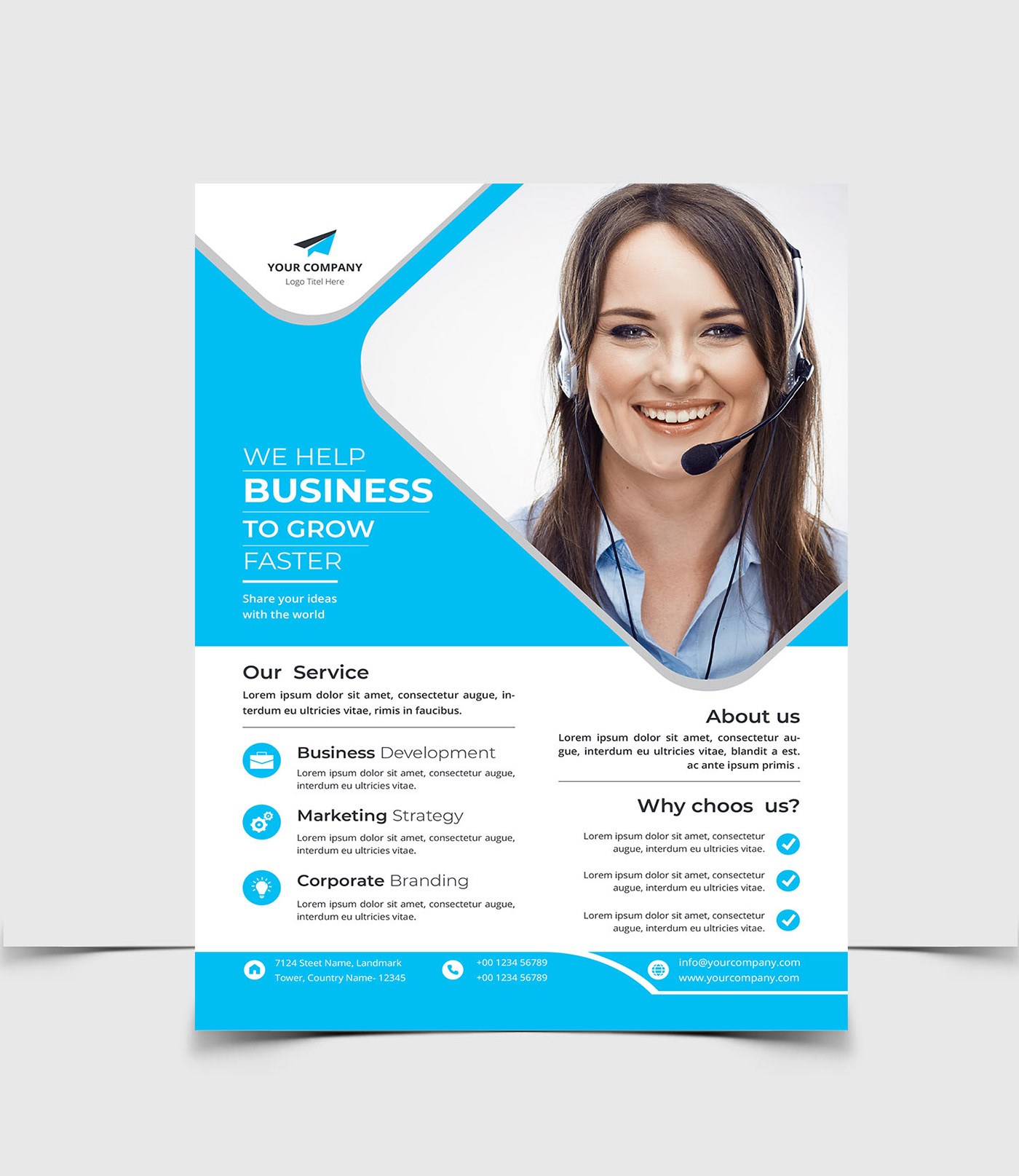 4 color a4 business Corporate Business Flyer flyer Flyer Templet ID idml marketing   templet
