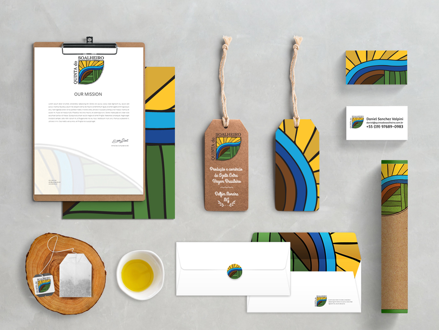 brand graphic design branding  farm olive mountain pattern textile Logotype