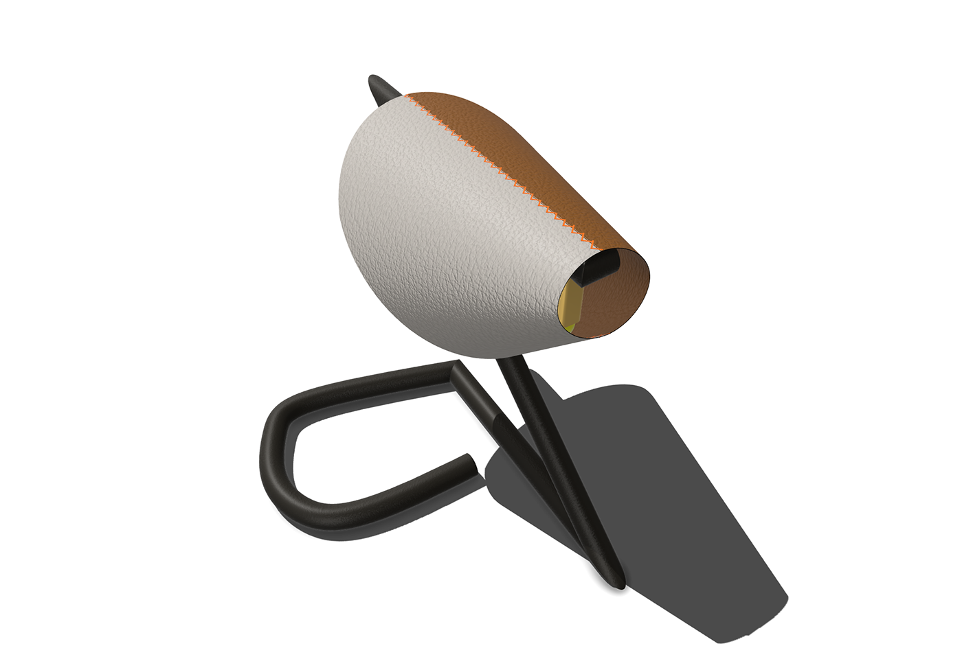 design objet fabrication Conception cuir lampe sur mesure