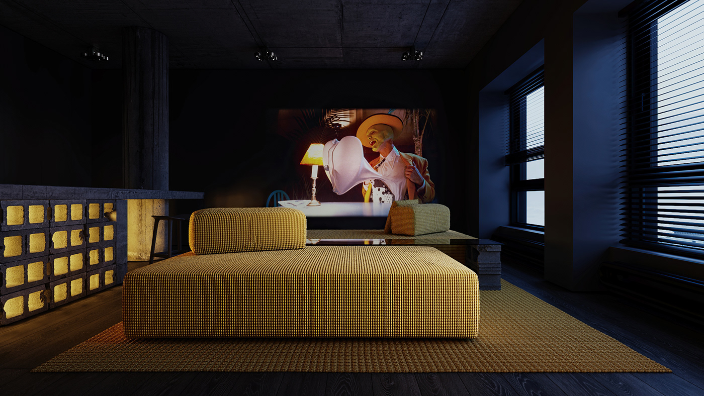 3D 3ds max architecture archviz CGI interior design  living room modern Render visualization