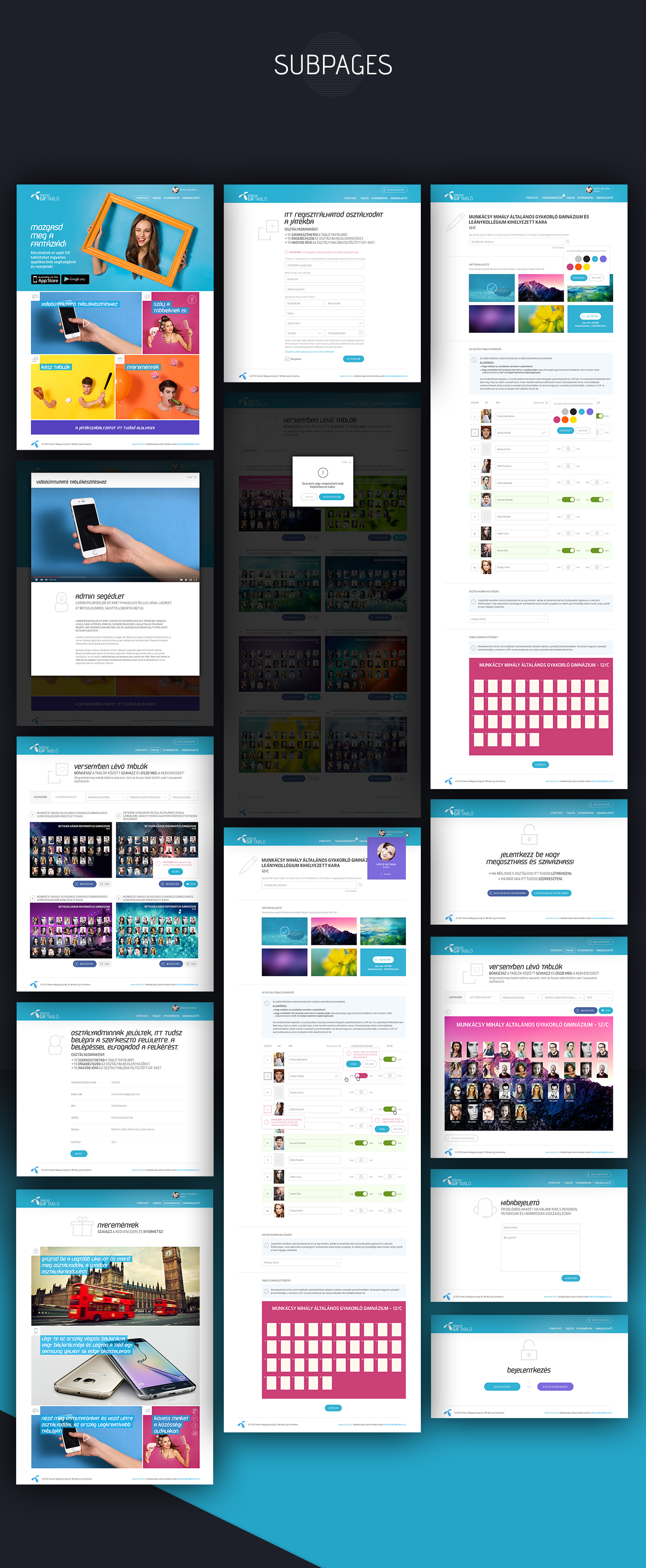 Telenot gif tablo animation  Mobile app tablet school Students Website Web Design 