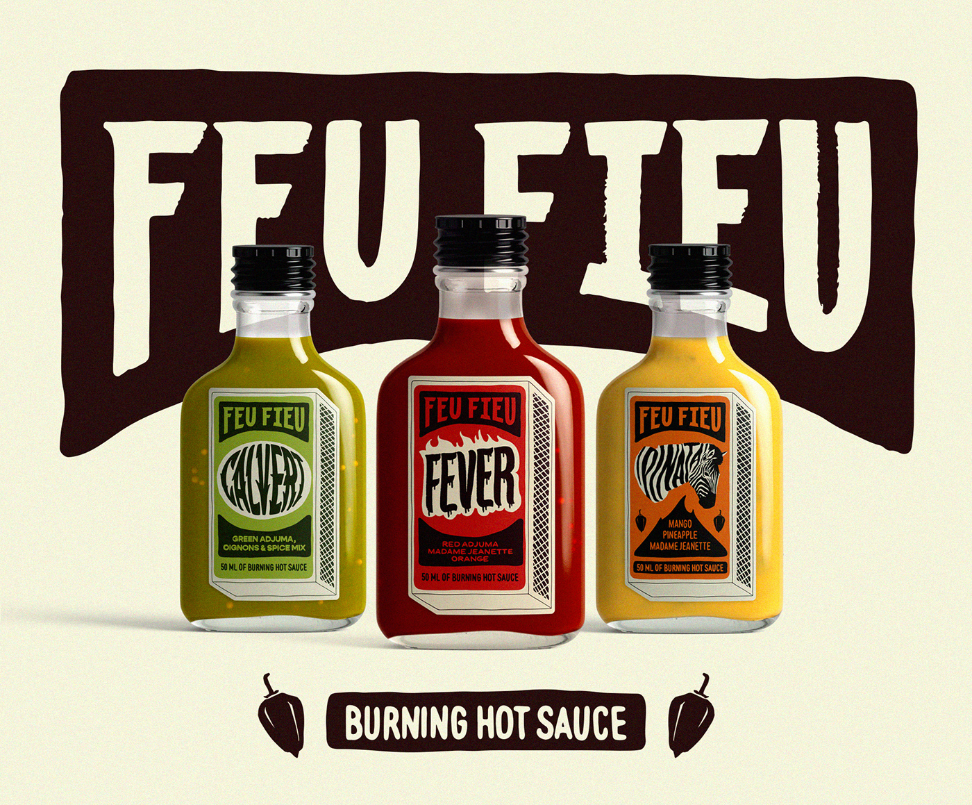 Brand Design branding  design Food  hot sauce Packaging product design  visual identity lettering spicy