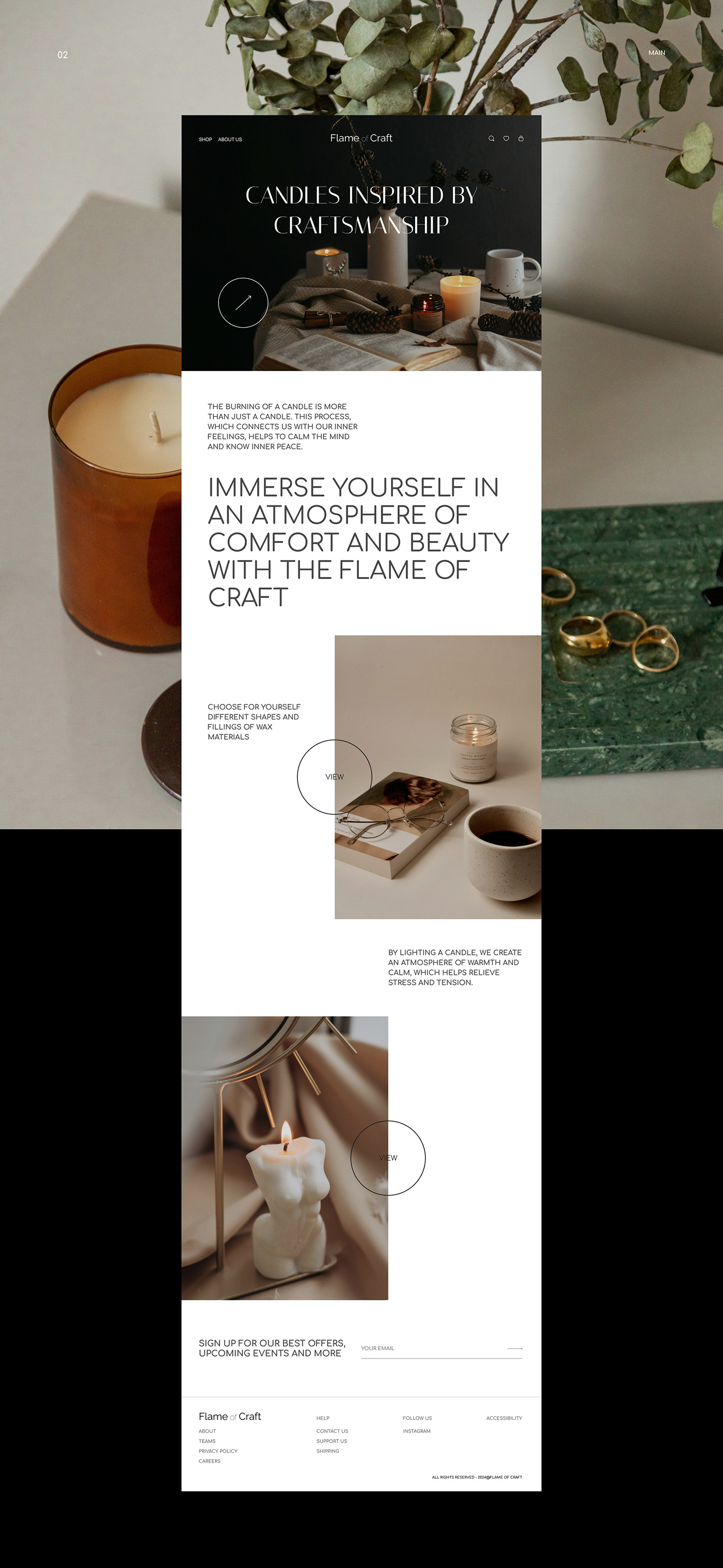 Figma UI/UX Web Design  user interface photoshop adobe illustrator candle interaction concept brand identity