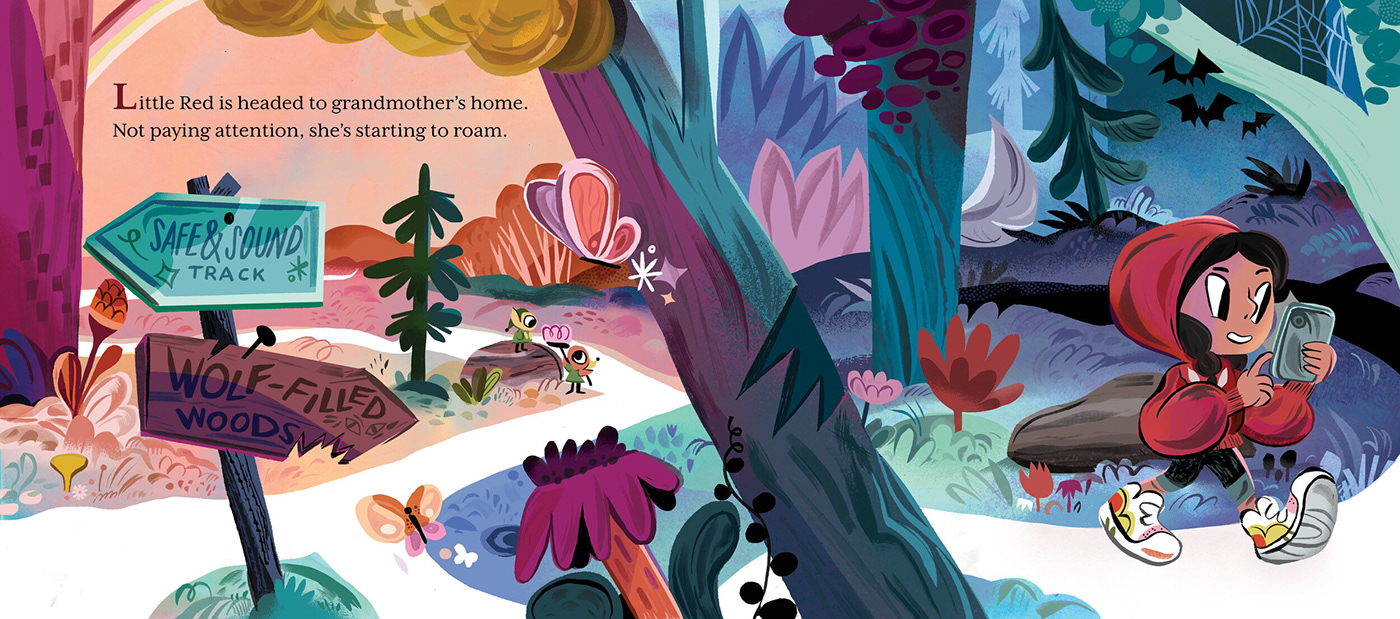 Character design  children's illustration digital illustration fairytale forest humor kidlitart Picture book Procreate wolves