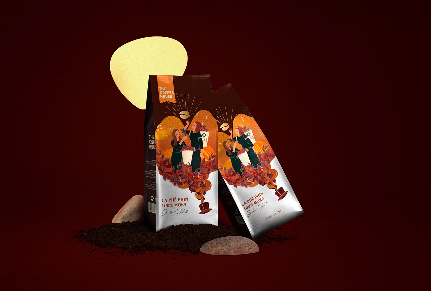 Coffee roasters  branding  craft Native Coffee House coffee brand packaging design Mockup Packaging visual identity