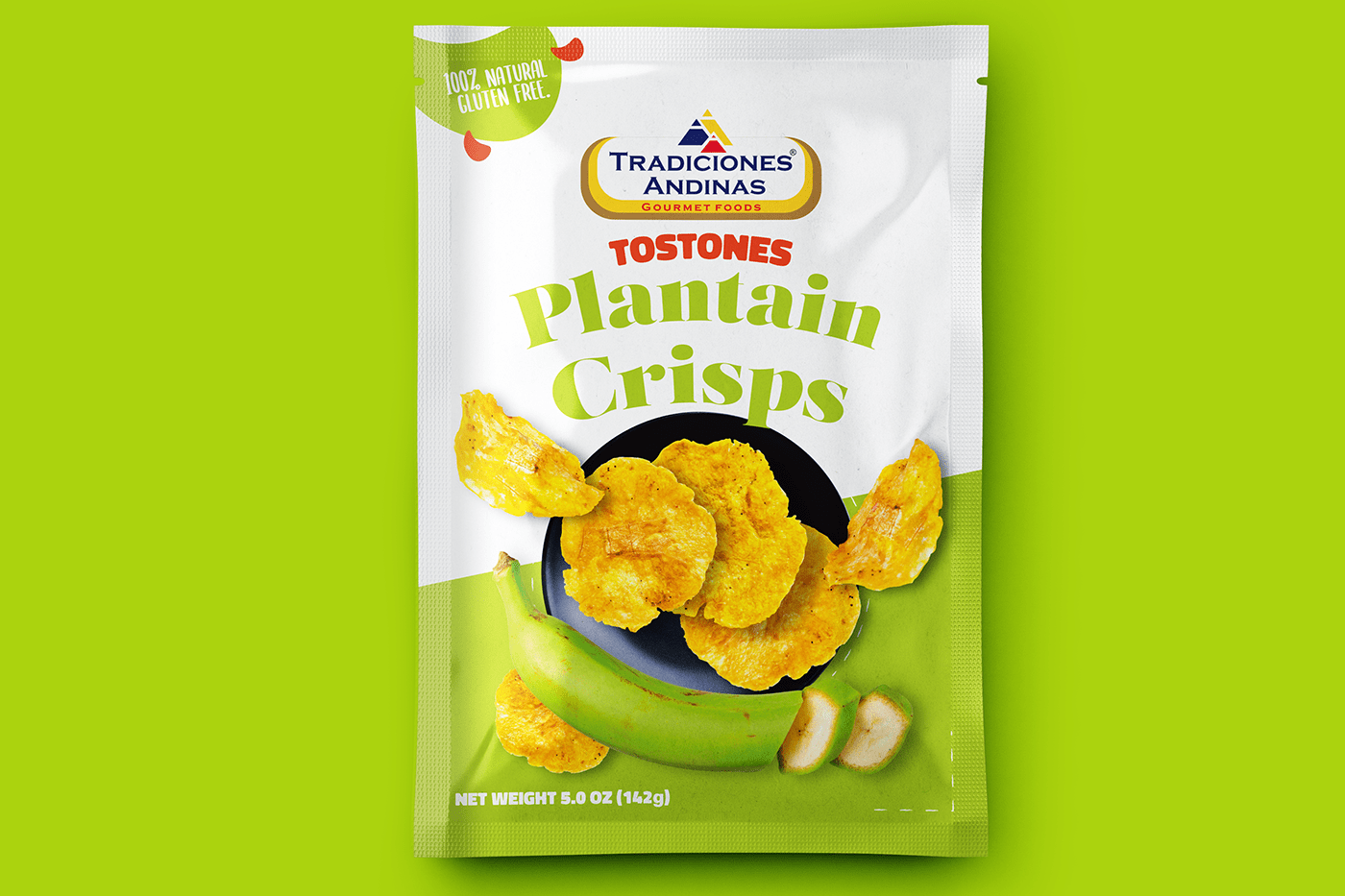 brand identity crisps packaging Food  Packaging packing platains Platano verde  product design  snack tostones