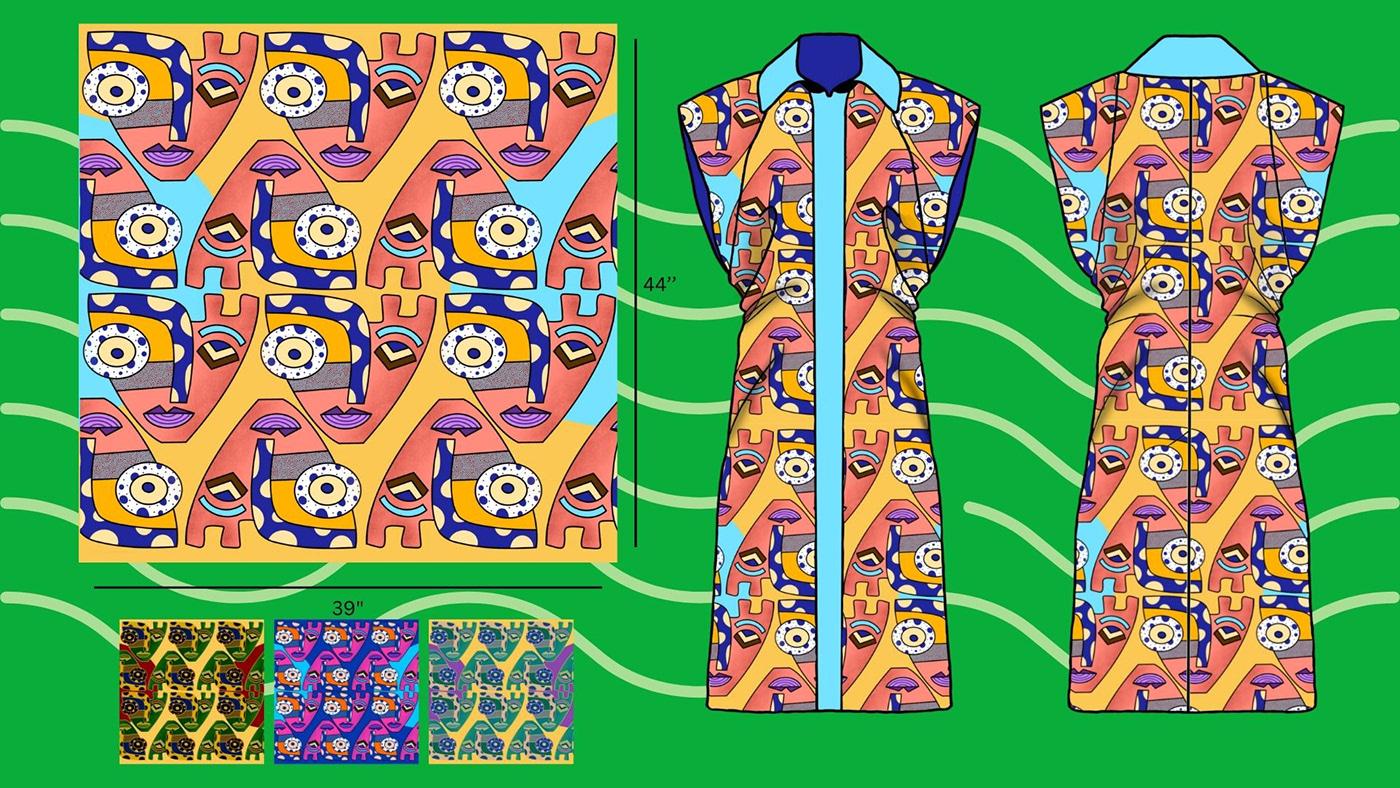 textile design  Fashion  textile prints apparel psychedelic Print Development