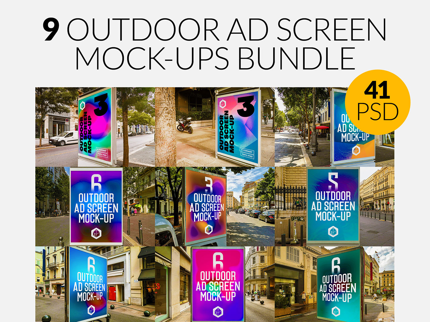 ad advertisement Advertising  Display mock-up Mockup Outdoor poster screen Street