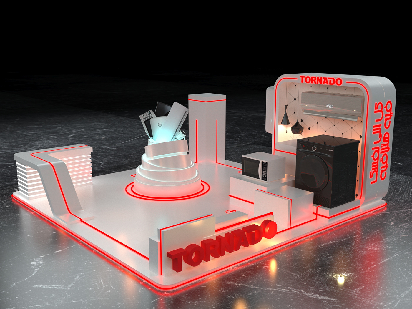 3DDesign activationbooth booth Display exhbo Kiosk Stand tornado