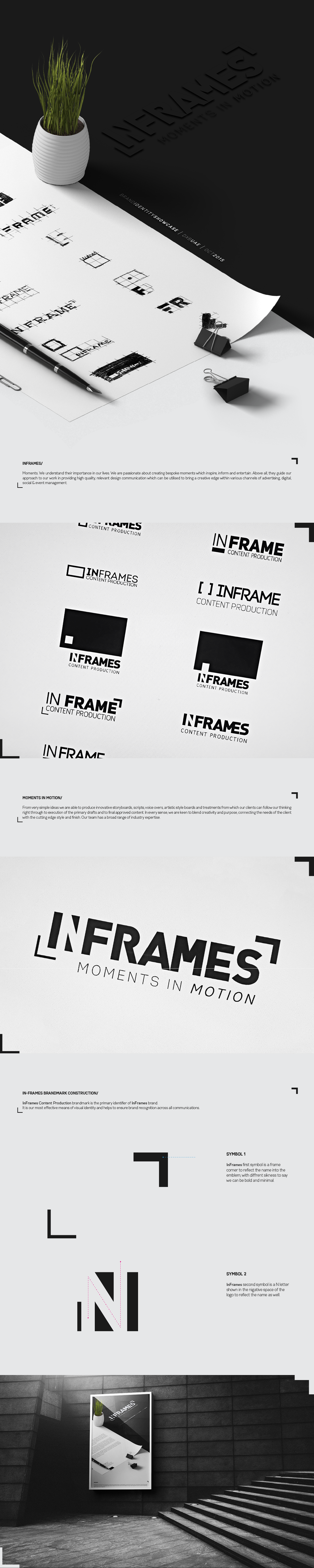 brand identity Brand System guideline visual language Agency Brand Logo Design black & white Media content INF animation 