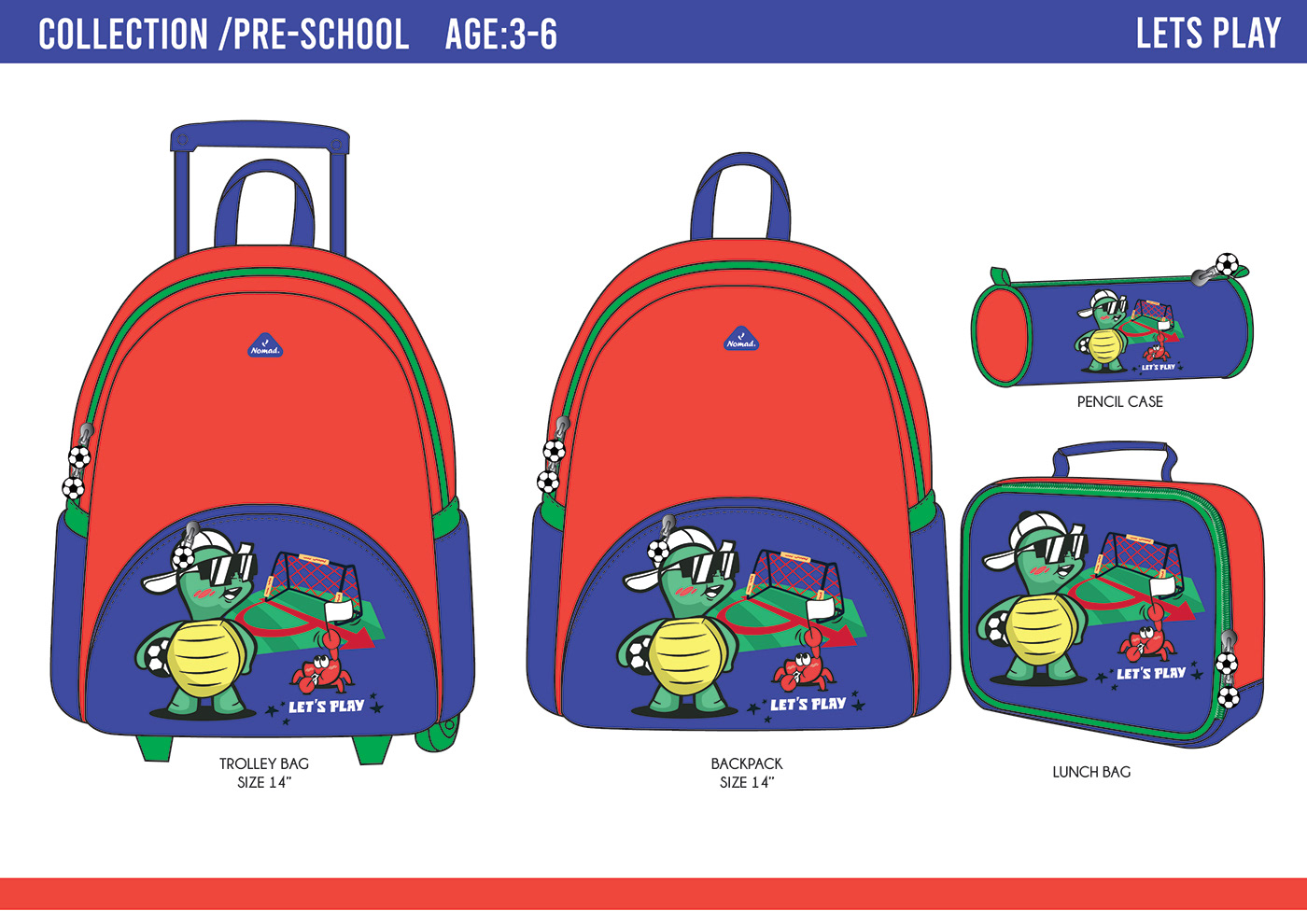 ILLUSTRATION  Preschool backpack pattern print Fashion  fashion design kids bag