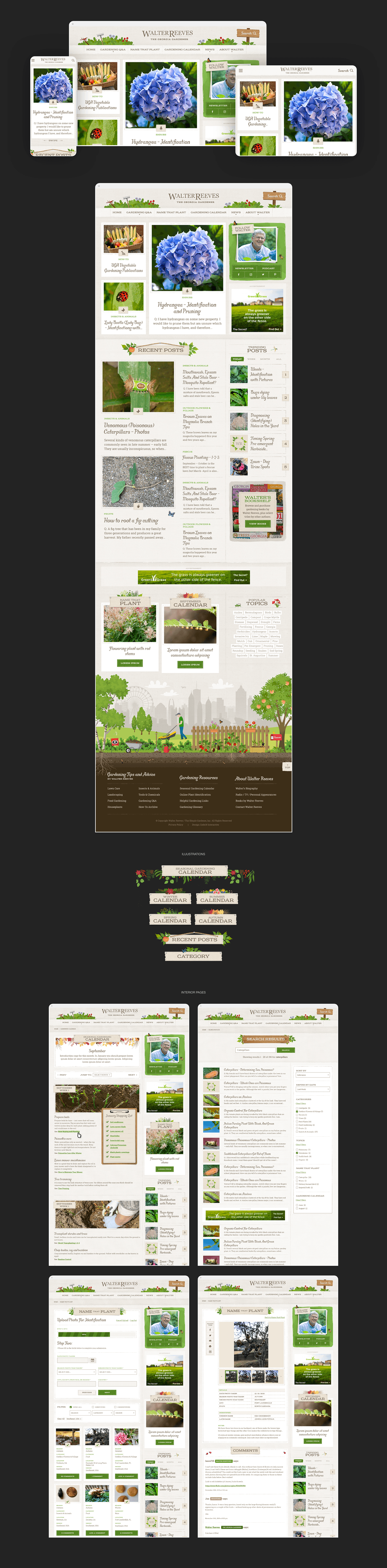 gardening gardener Adobe Portfolio wordpress Web Design  Responsive Georgia plant identification