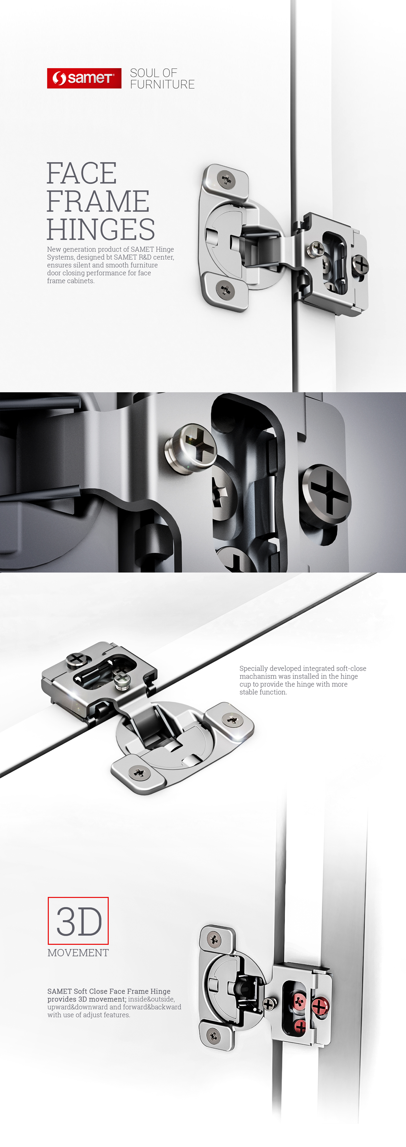 3D Render hinge samet furniture accessories industrial design  branding  graphics design
