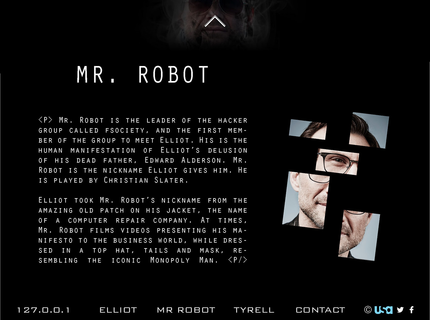 Mr Robot hbo class Project Web Glitch glitches