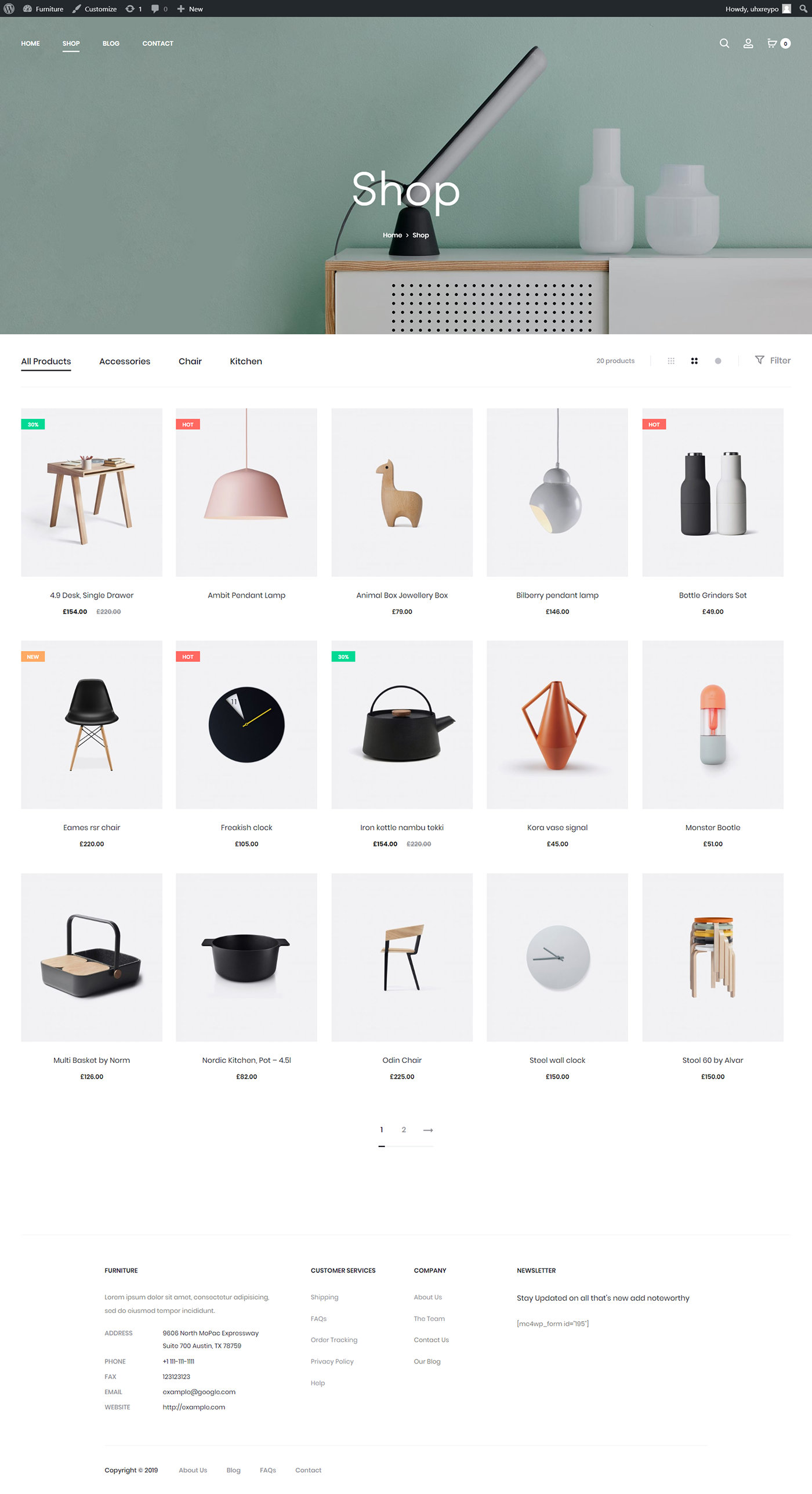 furniture Website Web Design  Ecommerce furniture site