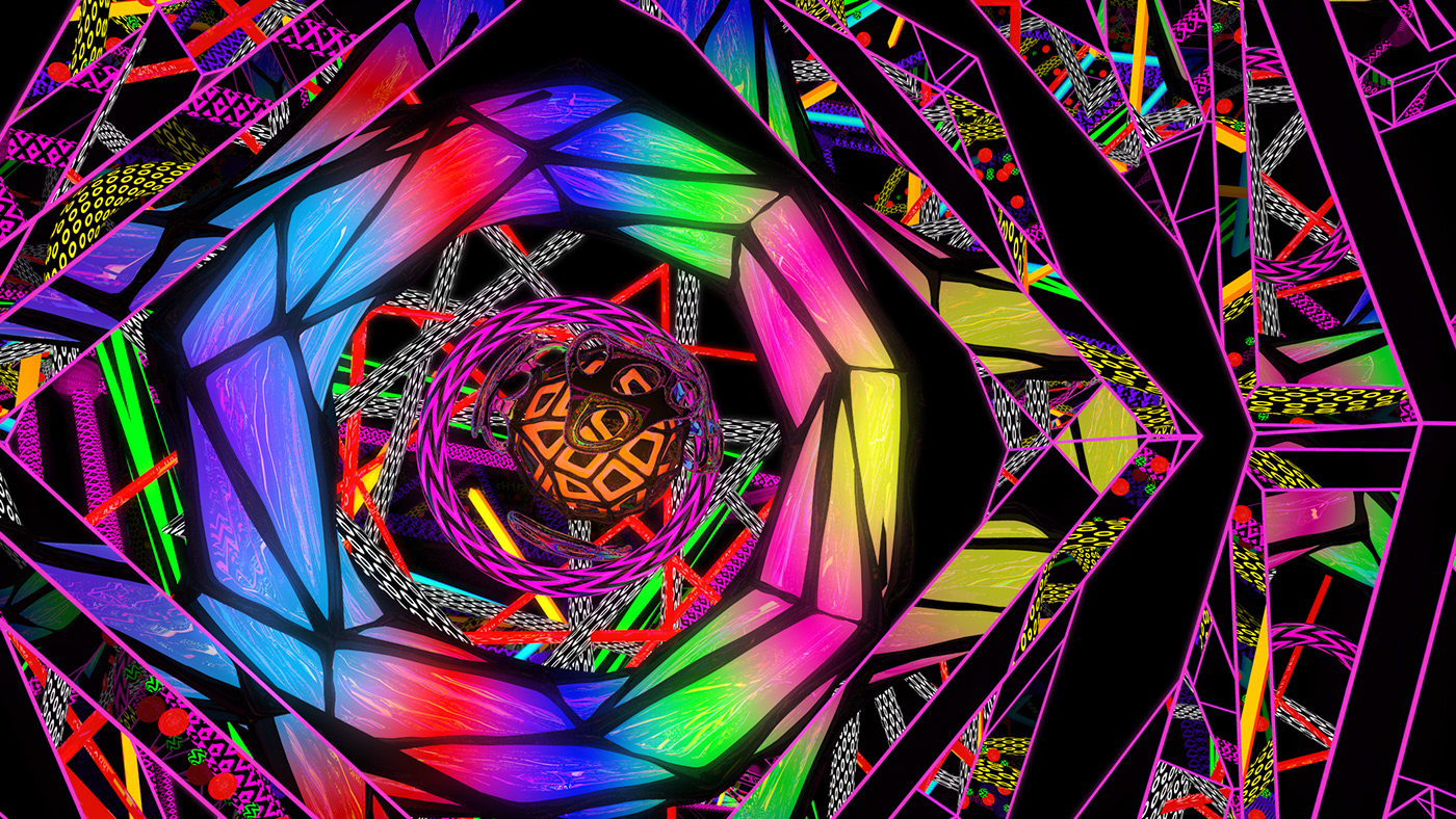 art digital graphic motion visual 3D design future psychedelic surreal