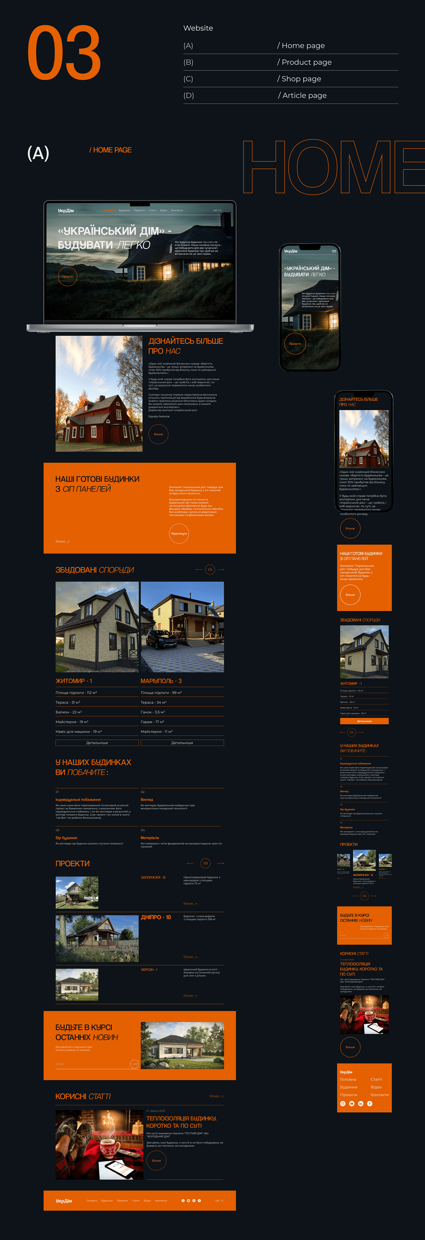 design redesign redesign concept ux/ui UX design Figma construction company house multi-page