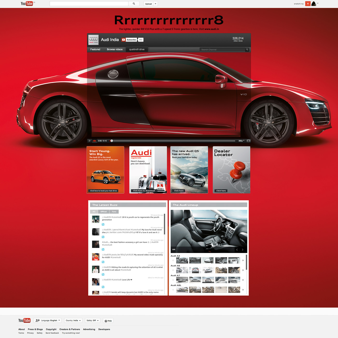Audi India Audi W+K autombiles industry campaign social-media ads automotive   Vehicle graphics
