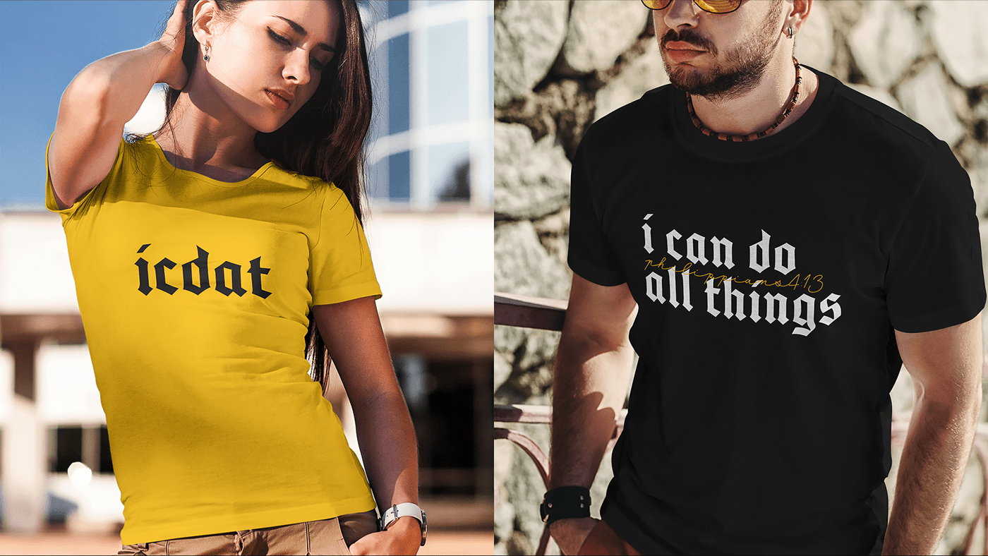 ICDAT Logo Design Collection - Old English T-Shirt Designs