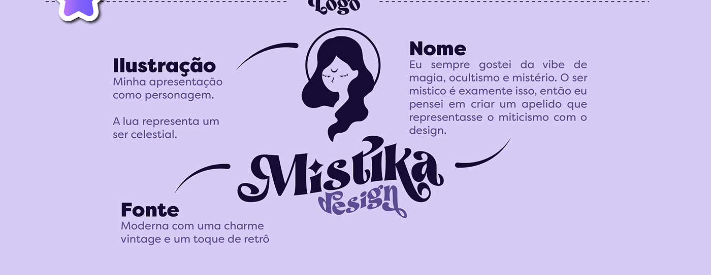 brand identity Logo Design designer naming logo identidade visual mistico galaxy cute illustration