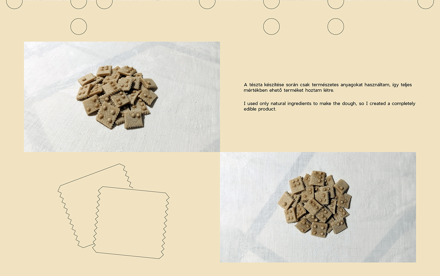 design Pasta manual Braille tactile handmade typography  
