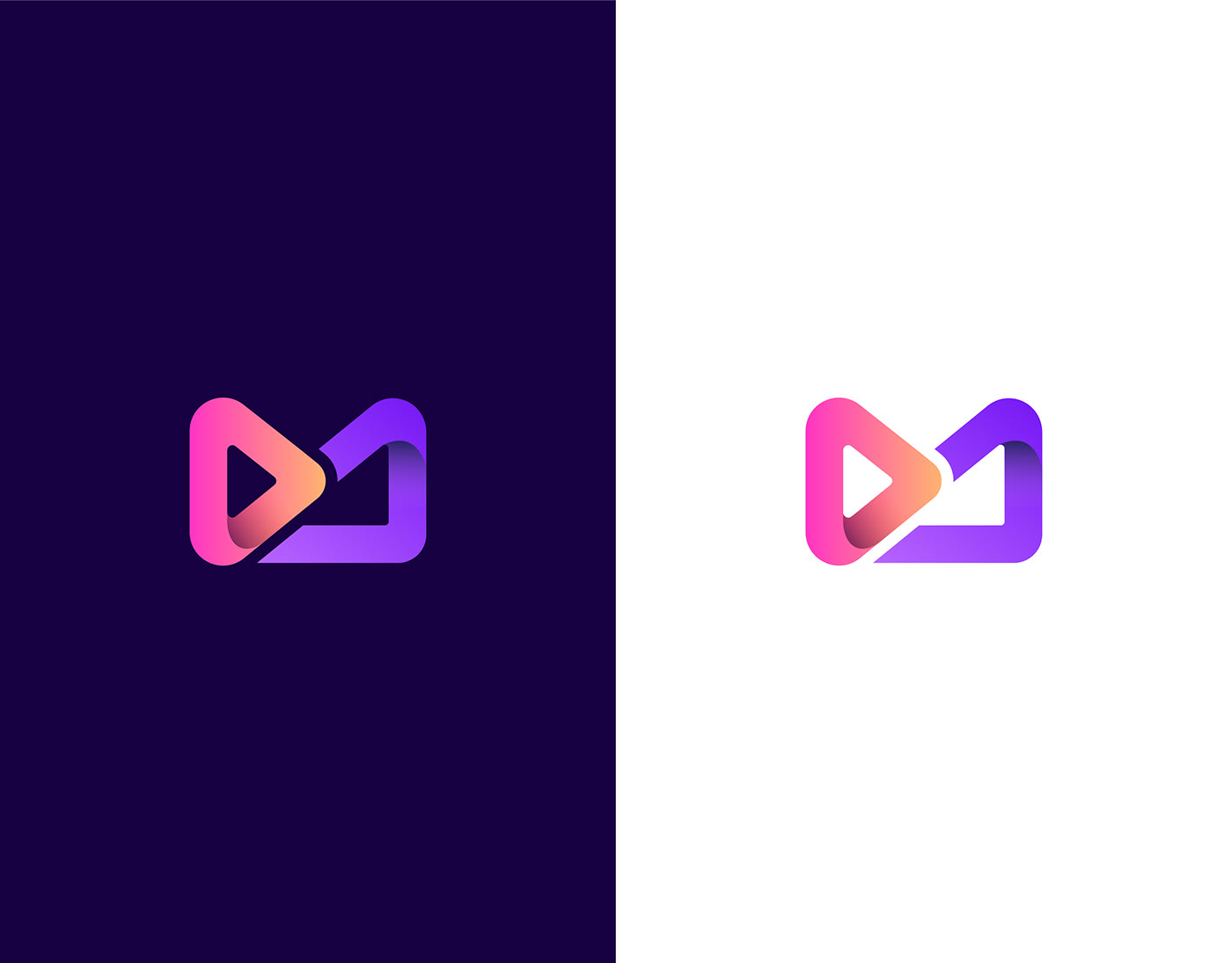 vect plus logo Logo Design play logo logofolio Modern Logo brand identity media logo modern