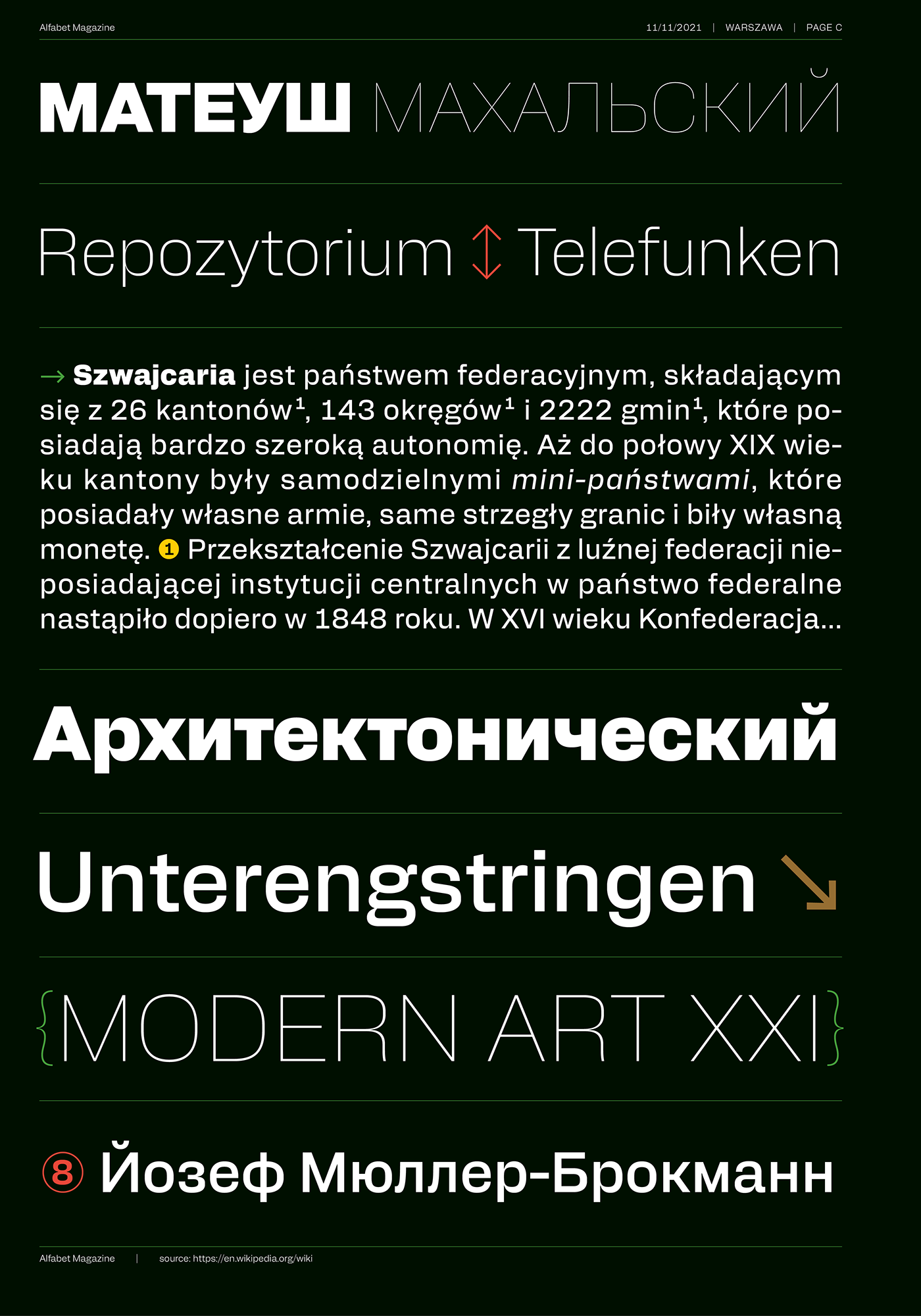 Alfabet Branding Typeface logo font MACHALSKI Mateusz Machalski  modularity swiss design Type Specimen typeface design typography design