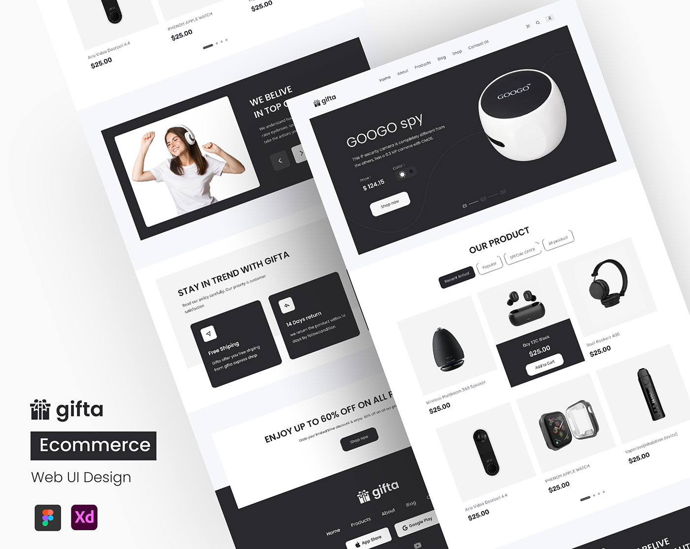 clean e-commerce landin page minimalist shop Shopify ui design uiux Web Design  website ui