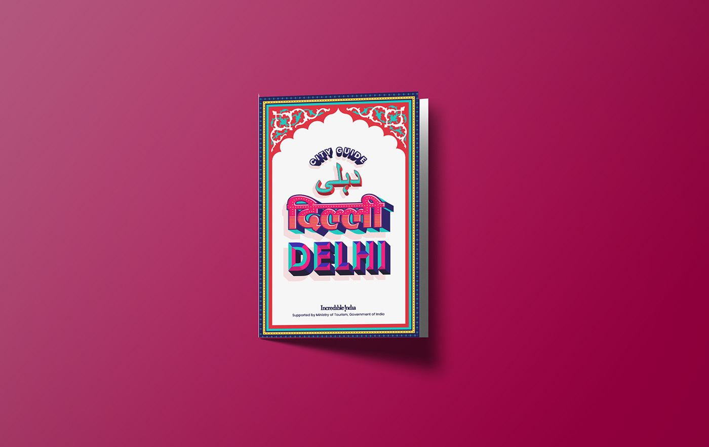 brochure brochure design Delhi delhi tourism  Illustrator Indian typography old delhi tourism Travel typography  