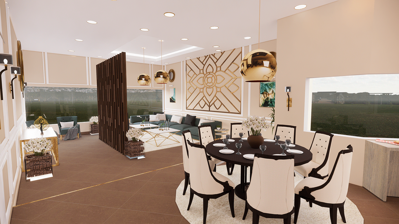 bateen Classical dope epic interior deisgn Render rendering UAE Unique vintage