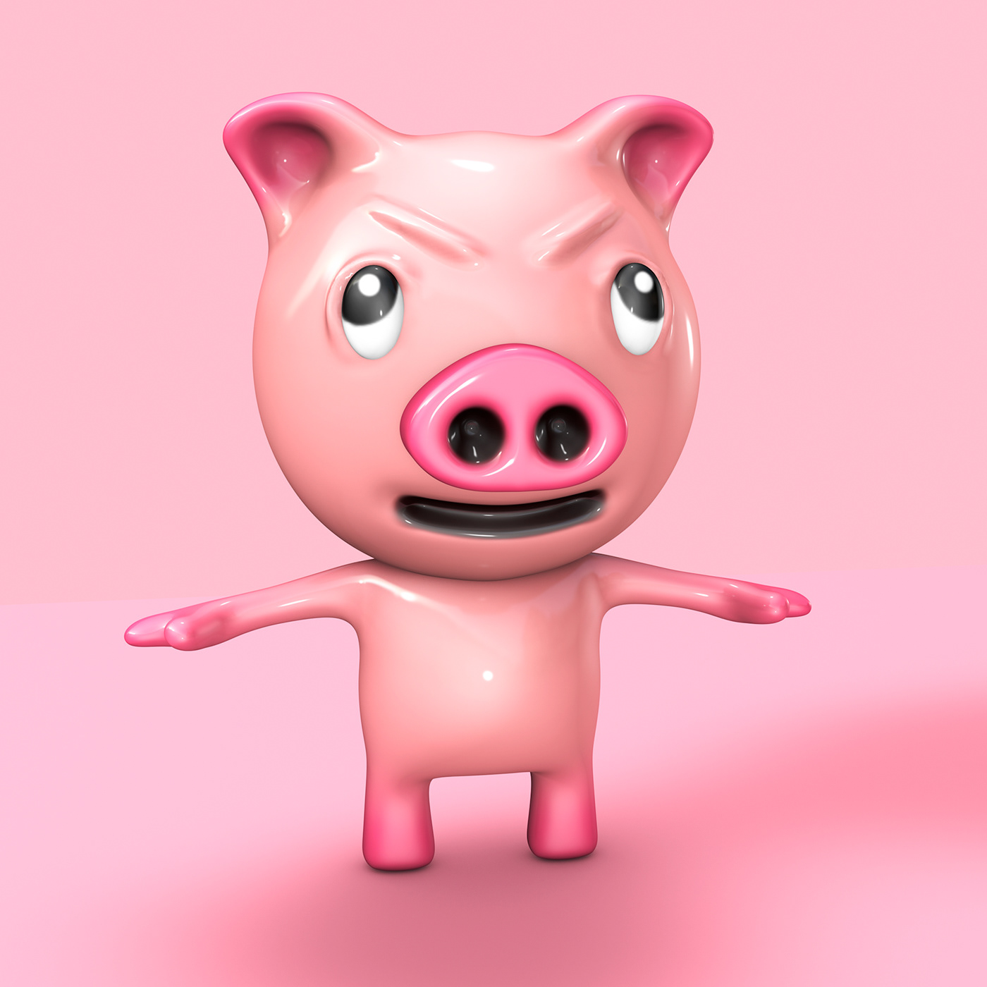 cartoon Character design  concept art Character 3D Render Turbosquid 3D model modeling pig
