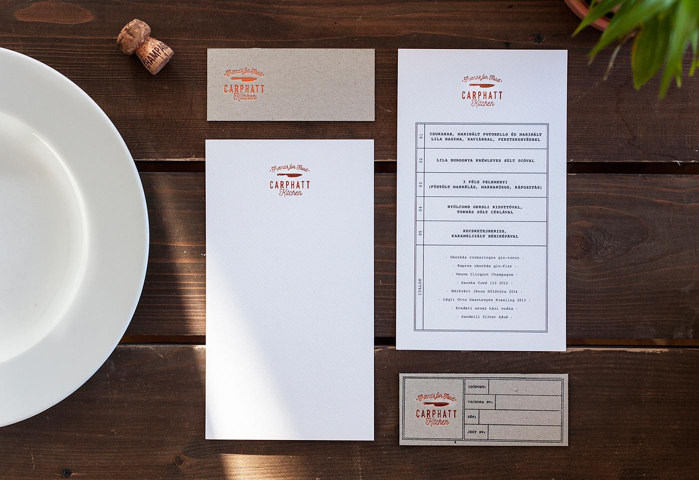 kitchen apartment restaurant industrial rustic menu card stamp foil minimal typewriter rooftop Food  gastro logo