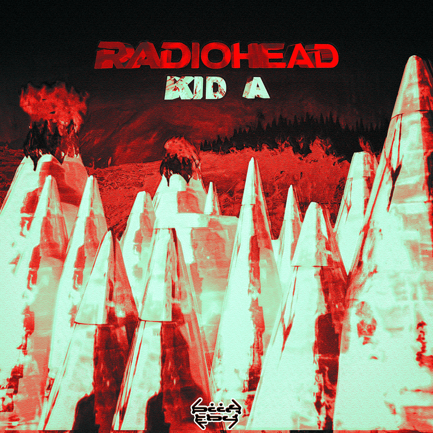 3D cover Arnold Render artwork cinema 4d Cover Art Digital Art  KID A photoshop Radiohead