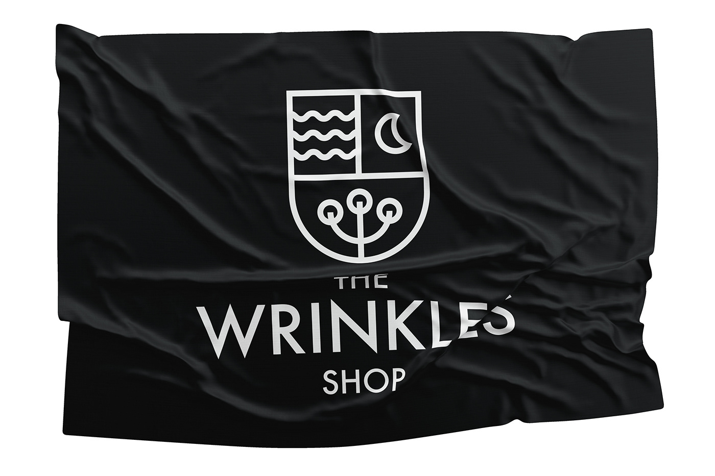 bedding cloth wrinkle logo Logotype branding  bed sleep black shop