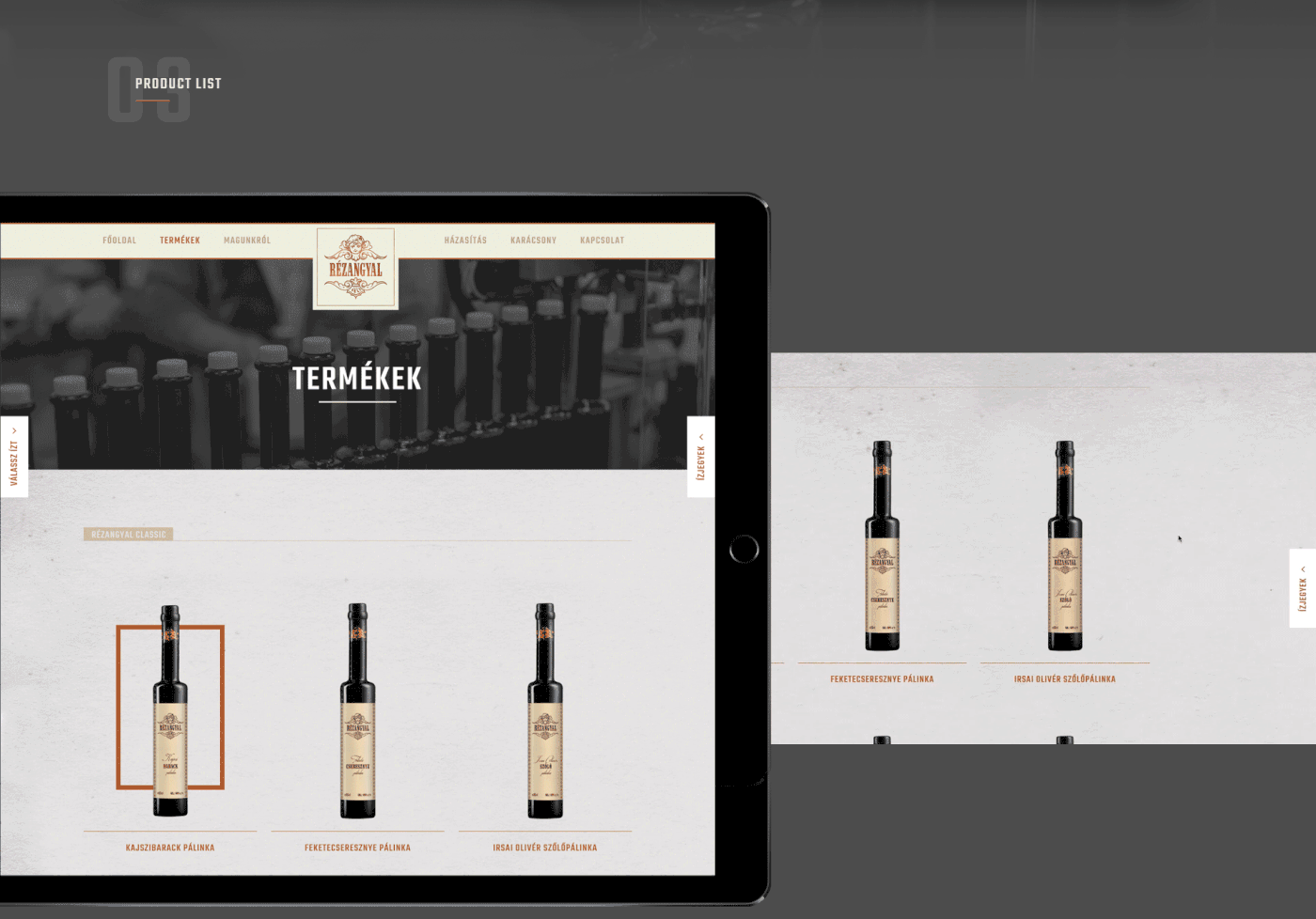 Web Website Webdesign UI ux UserInterface beverage spirit webshop branding 