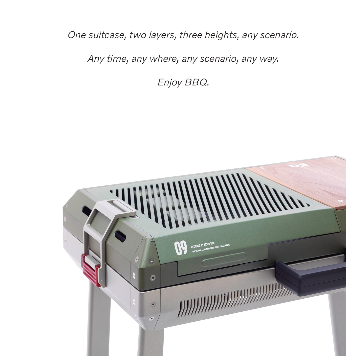 barbecue BBQ grill structure suitcase tableware tools Travel user experience ux