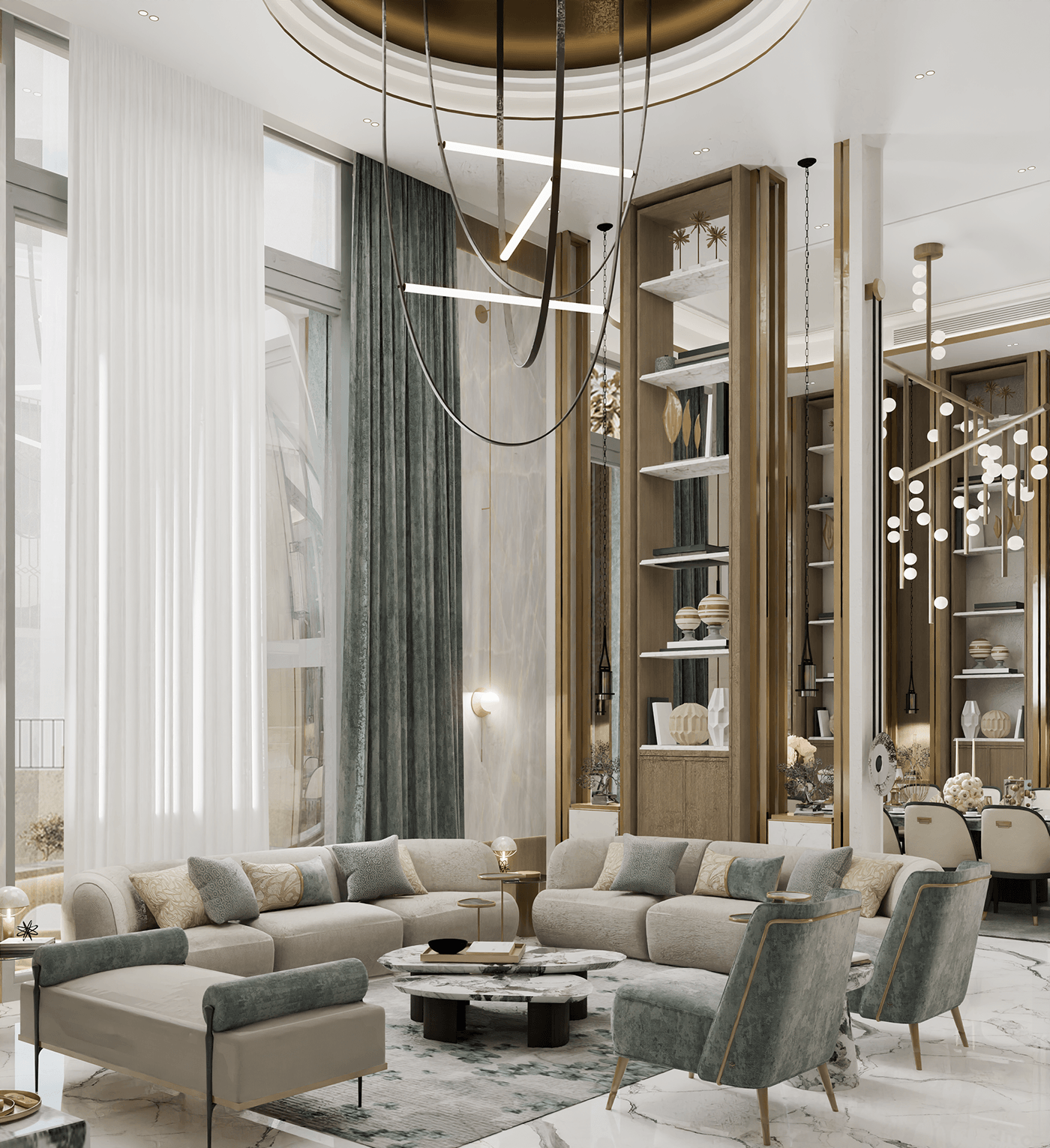interior design  luxury modern architecture corona 3ds max Render visualization 3D Kuwait