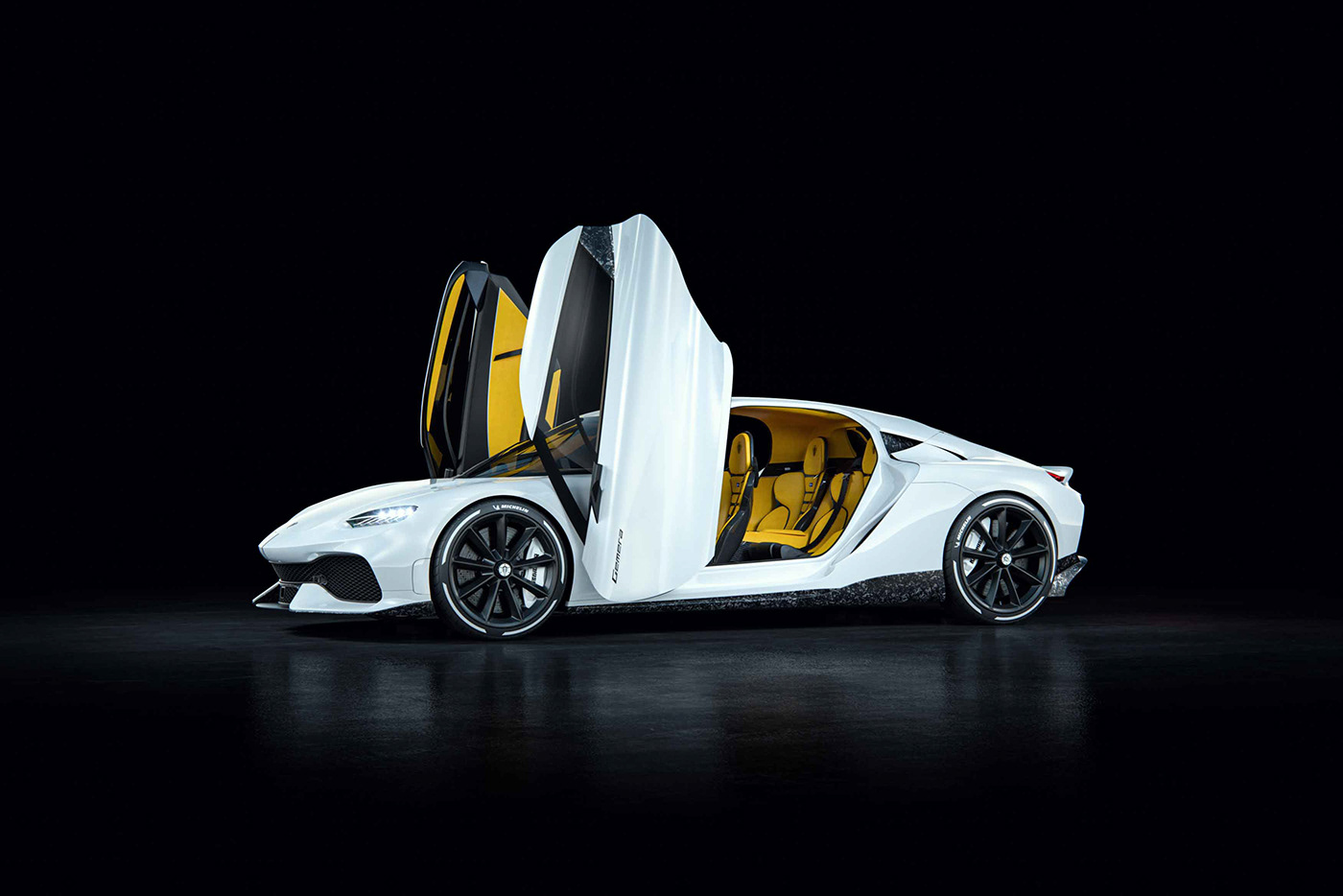 3D automotive   car gemera Koenigsegg Render visualization