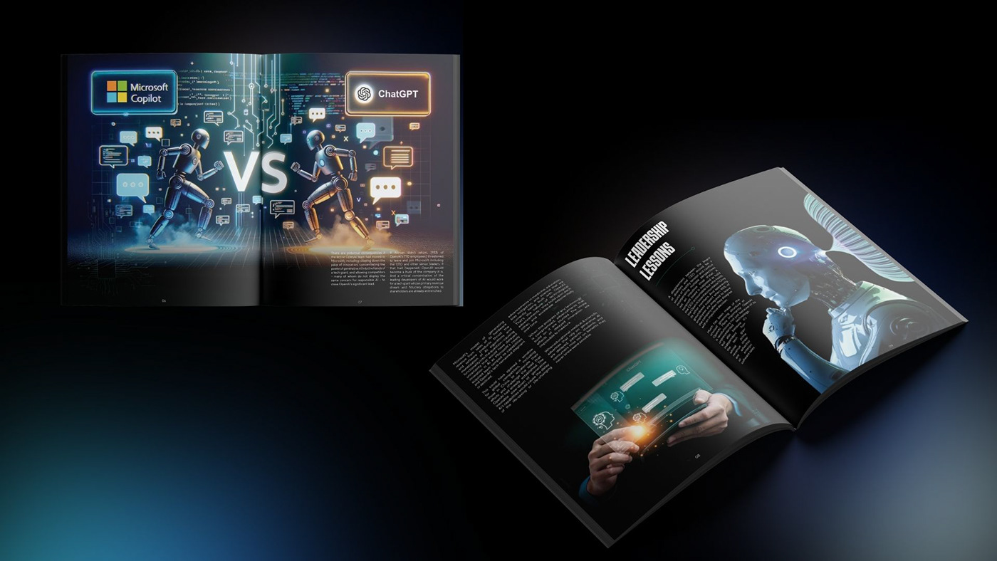 Magazine design Magazine Cover Design Layout Design editorial artificial intelligence Technology Adobe InDesign ai PageLayout techmagazine
