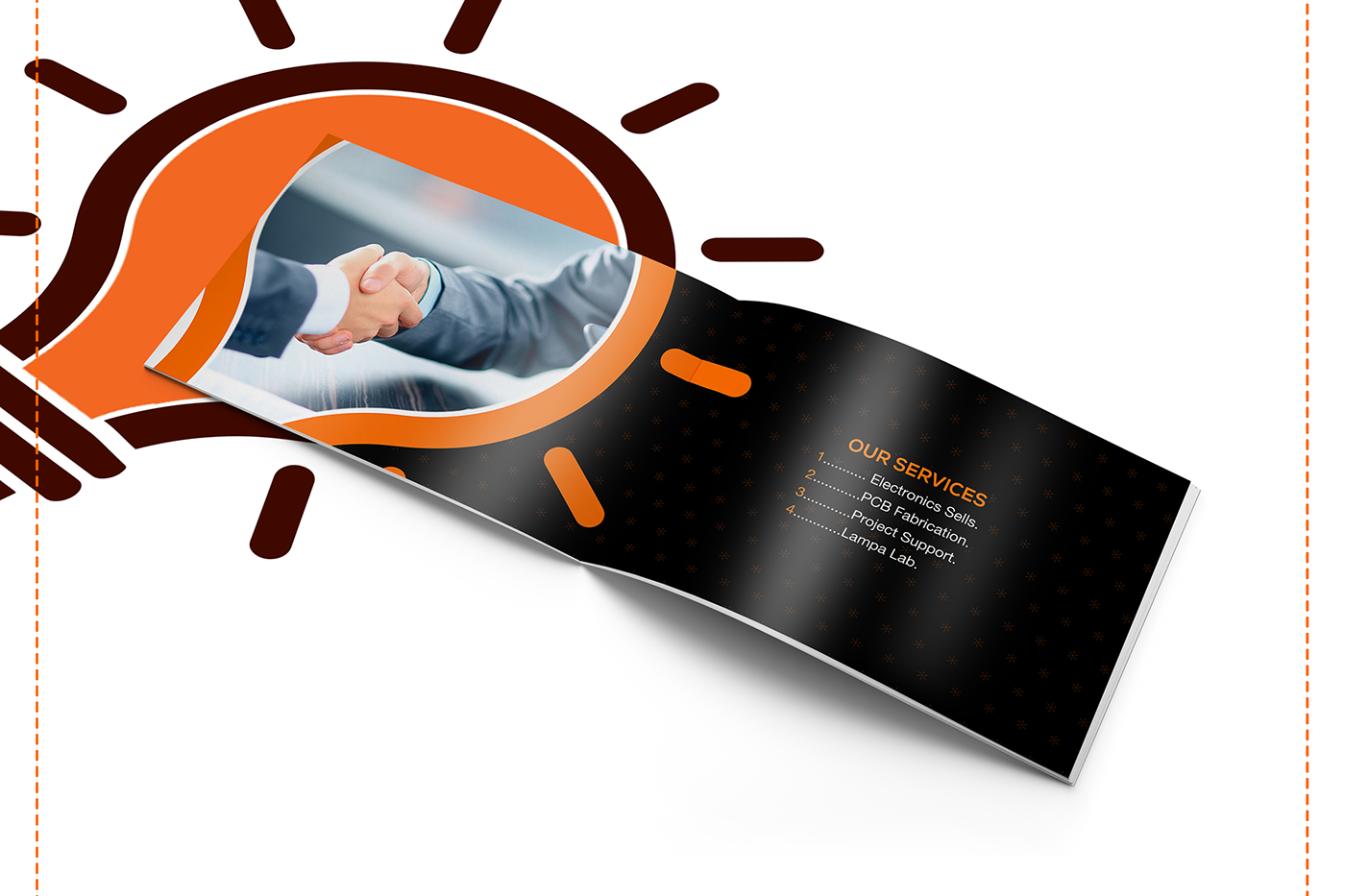 branding  design brand identity electrronics business card Stationery orange Booklet art direction  Advertising 