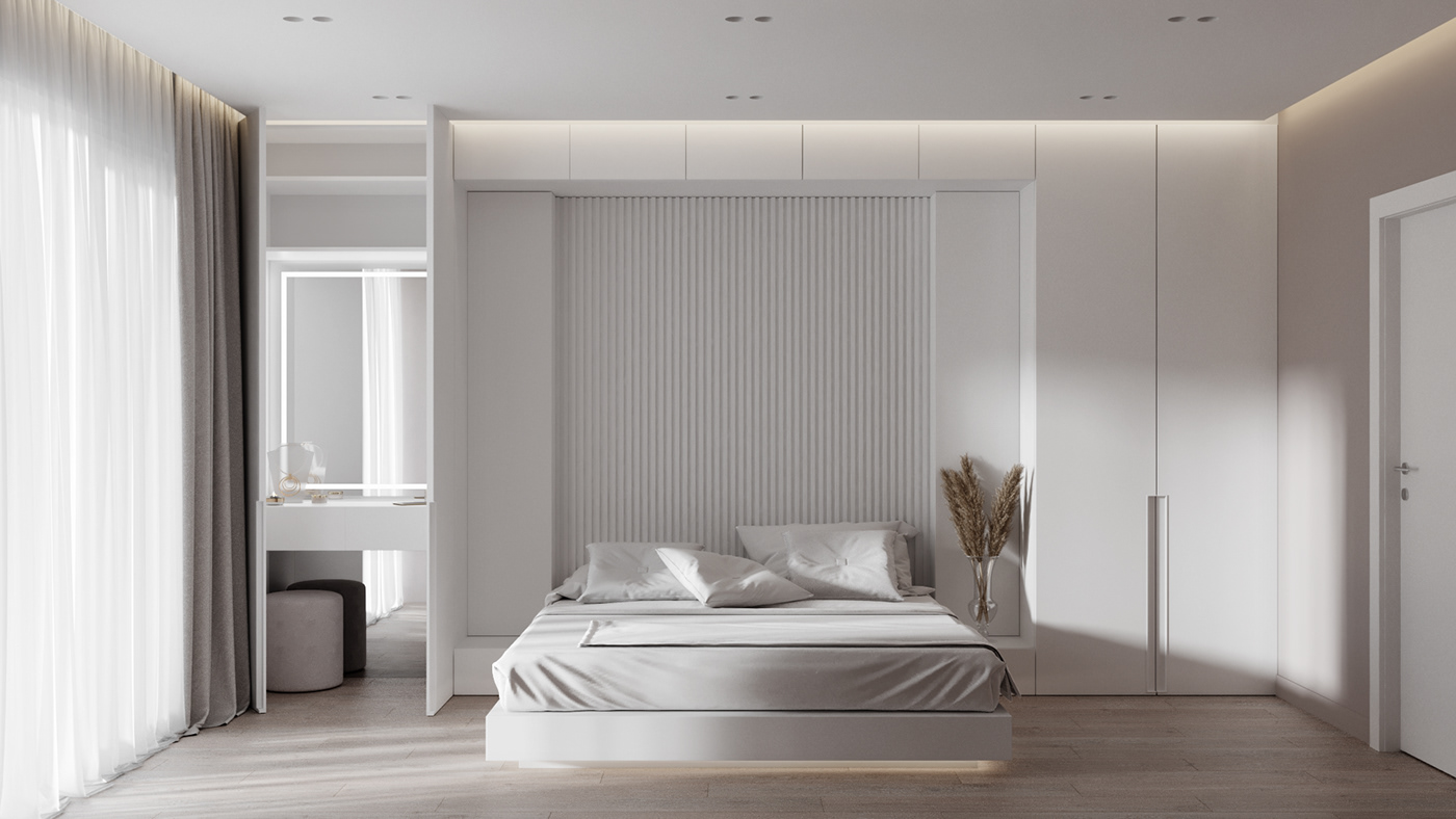 apartment bedroom design Interior interiordesign kitchen Minimalism modern soft White