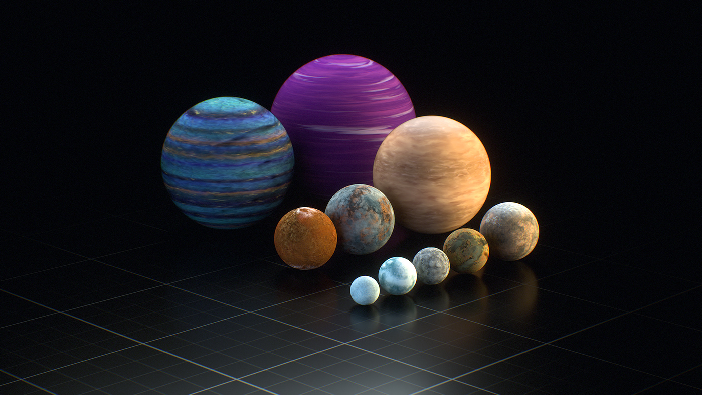 asset c4d cinema4d gumroad Jupiter mars octane Planets solar system Space 