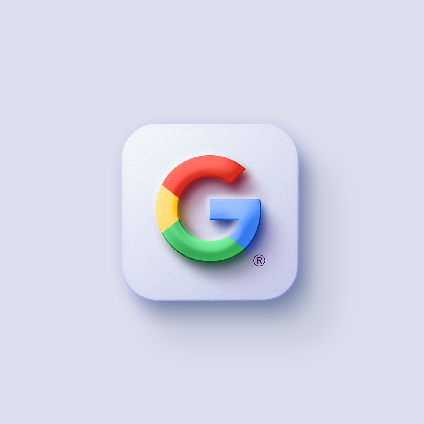 3D apple google Icon icon design  ios logo mac os skeuomorphism neumorphism