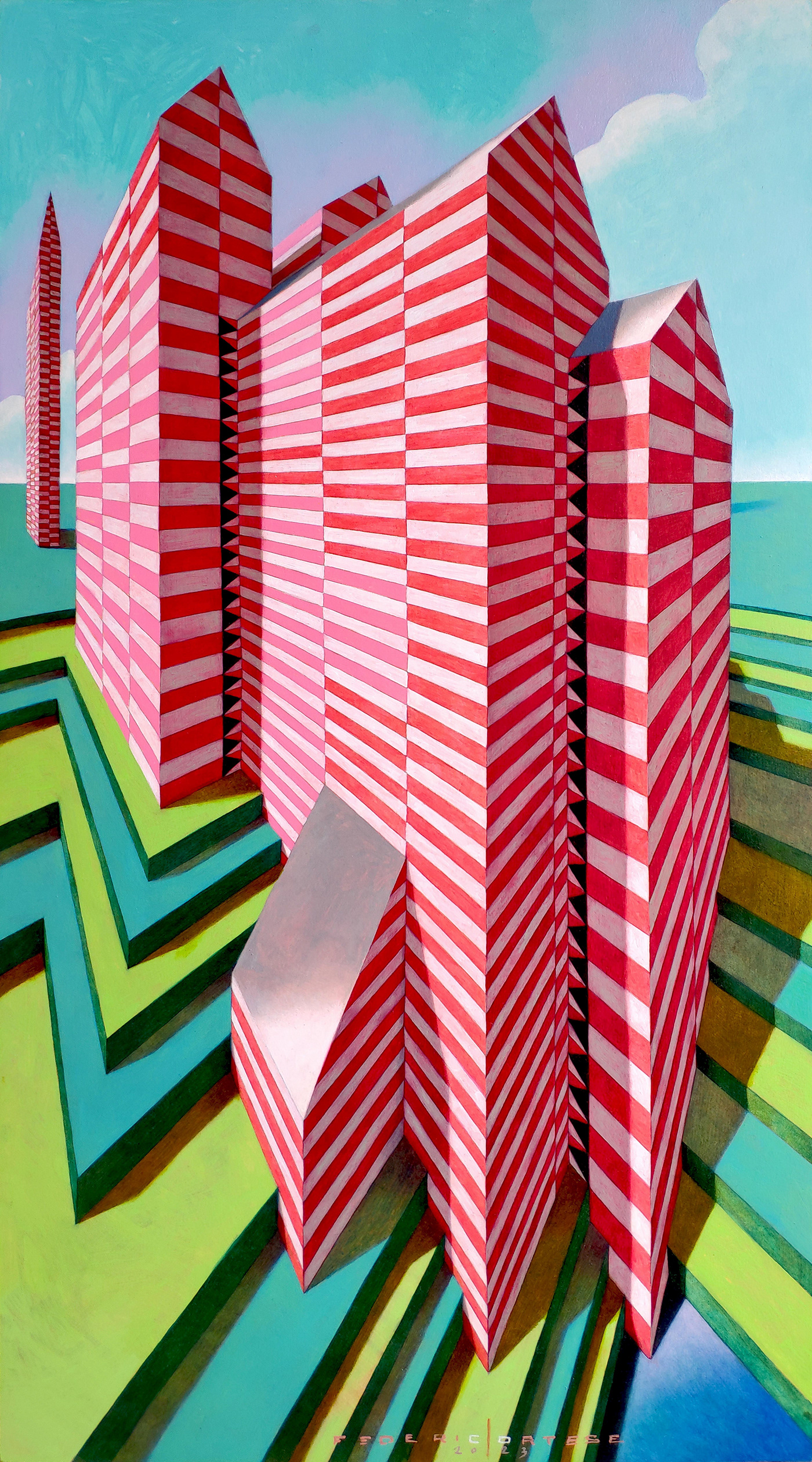 architecture virtual model geometry geometric Geometries Perspective distortion graphic landsape