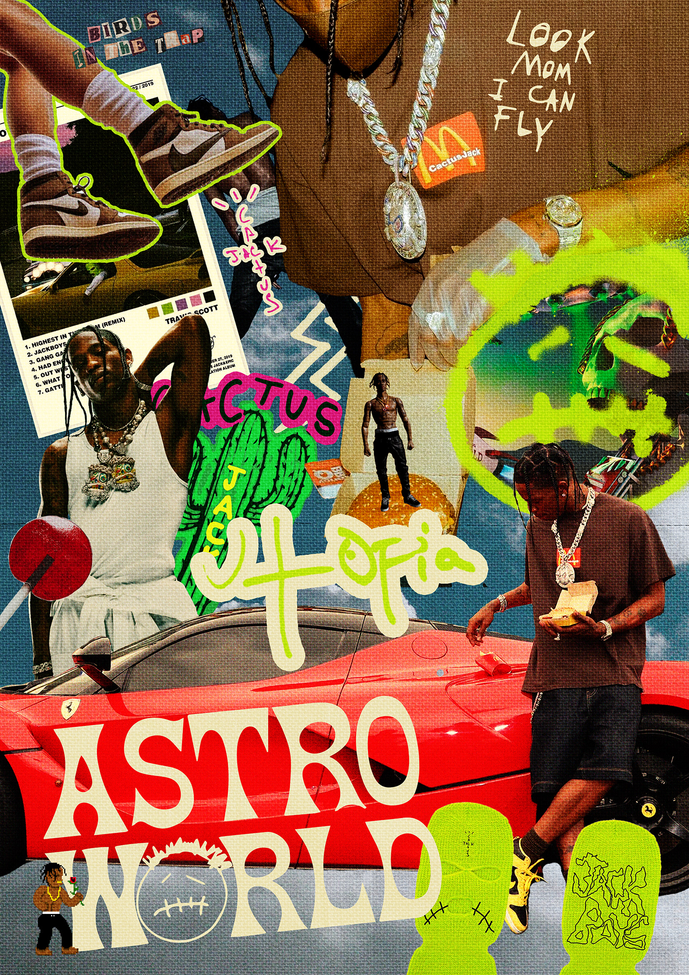 TRAVIS SCOTT Travis rap cover design Graphic Designer music utopia astroworld travisScott