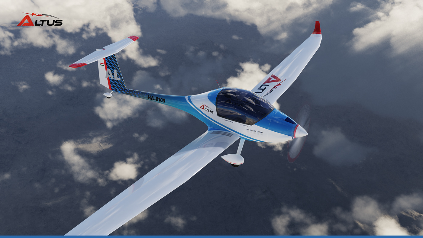 Aircraft exterior glider industrial design  product design  sailplane styling  visualisation